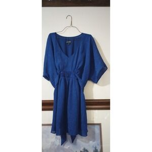 Sparkly‎ Blue Ladies Blouse EUC